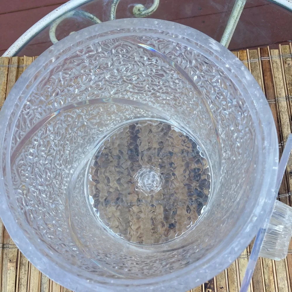 Ice Bucket, Crystal Cut Lucite
